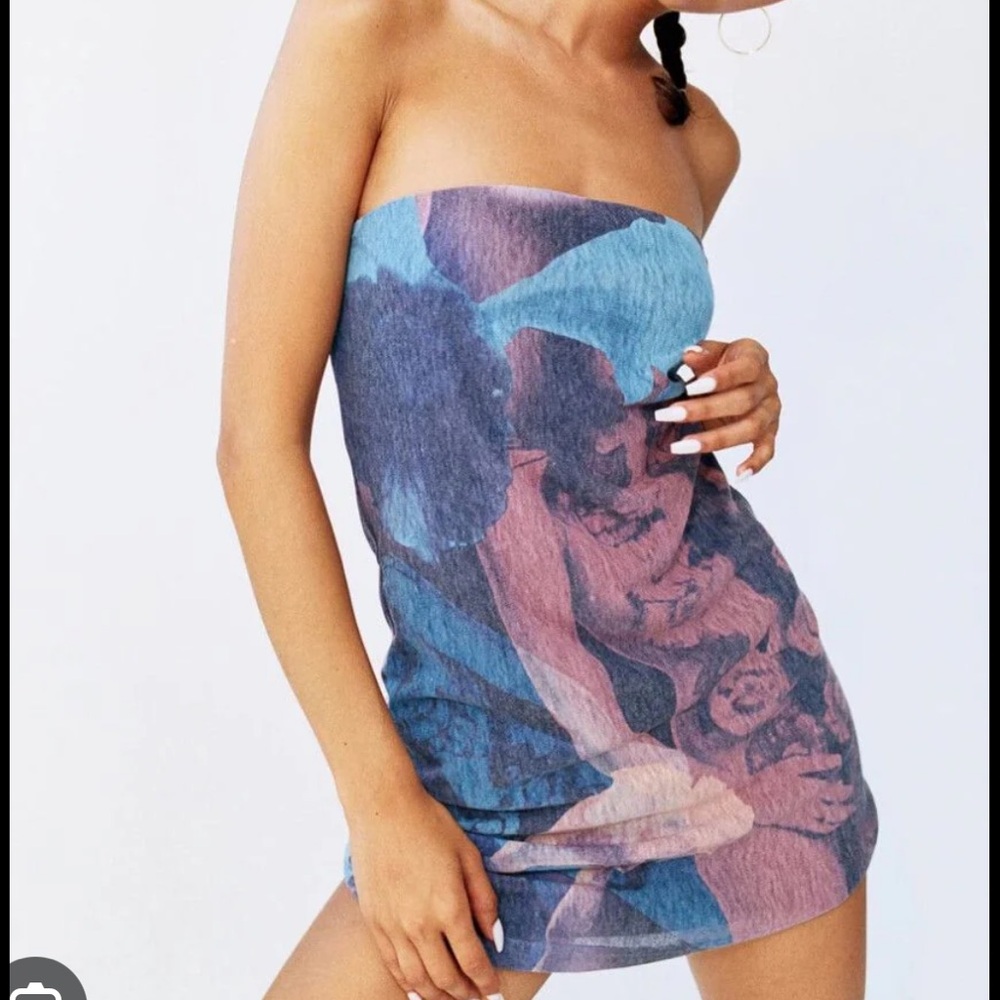 With jean mini dress